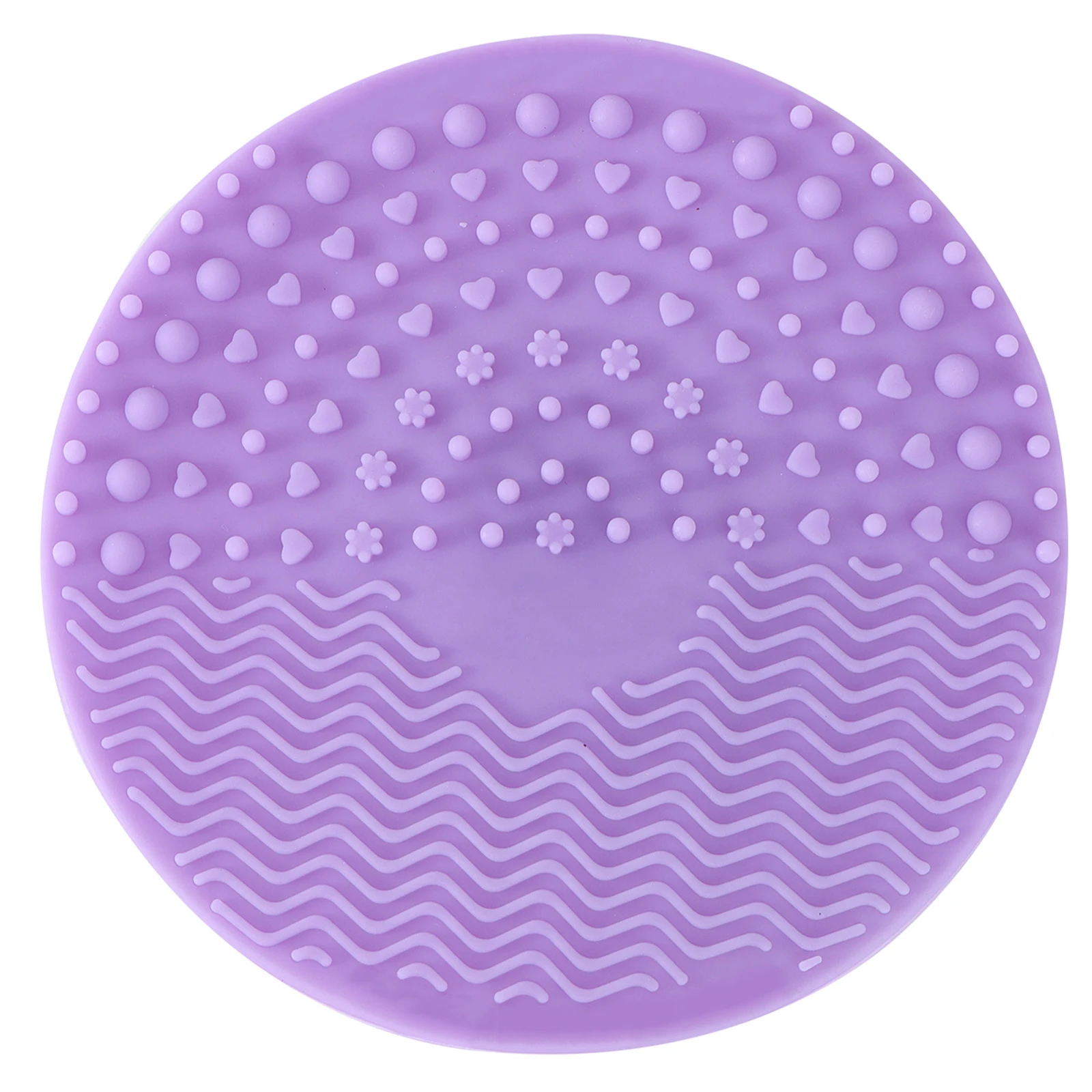 Escova de maquiagem de limpeza de silicone, ferramenta de limpeza redonda, design redondo, à prova d'água, resistente à corrosão, portátil, prático