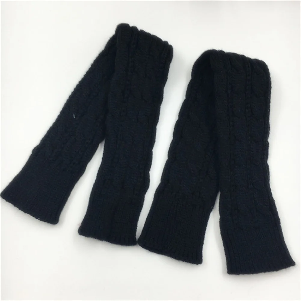 Neue Frauen Lange Stricken Finger Handschuhe Winter Mode Arm Handgelenk Ärmel Casual Weiche Warmer Mädchen Ellenbogen Handschuhe Gothic Schwarz Handschuhe