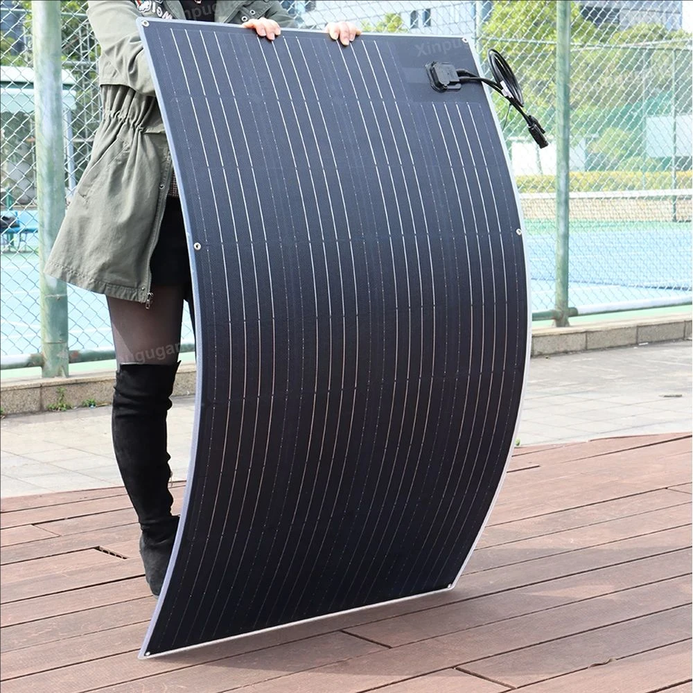 12 فولت لوحة طاقة شمسية ETFE PET 200 واط 150 واط 130 واط 100 واط 95 واط 80 واط نظام لوحة ضوئية مرنة للمنزل شرفة التخييم RV قارب السفر
