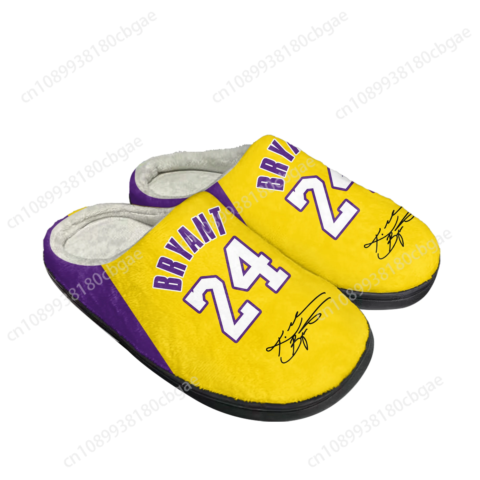 los angeles basketball Home Cotton Slippers Men Women Black Mamba Bryant NO 24 Plush Bedroom Keep Warm Shoes Slipper Custom Shoe