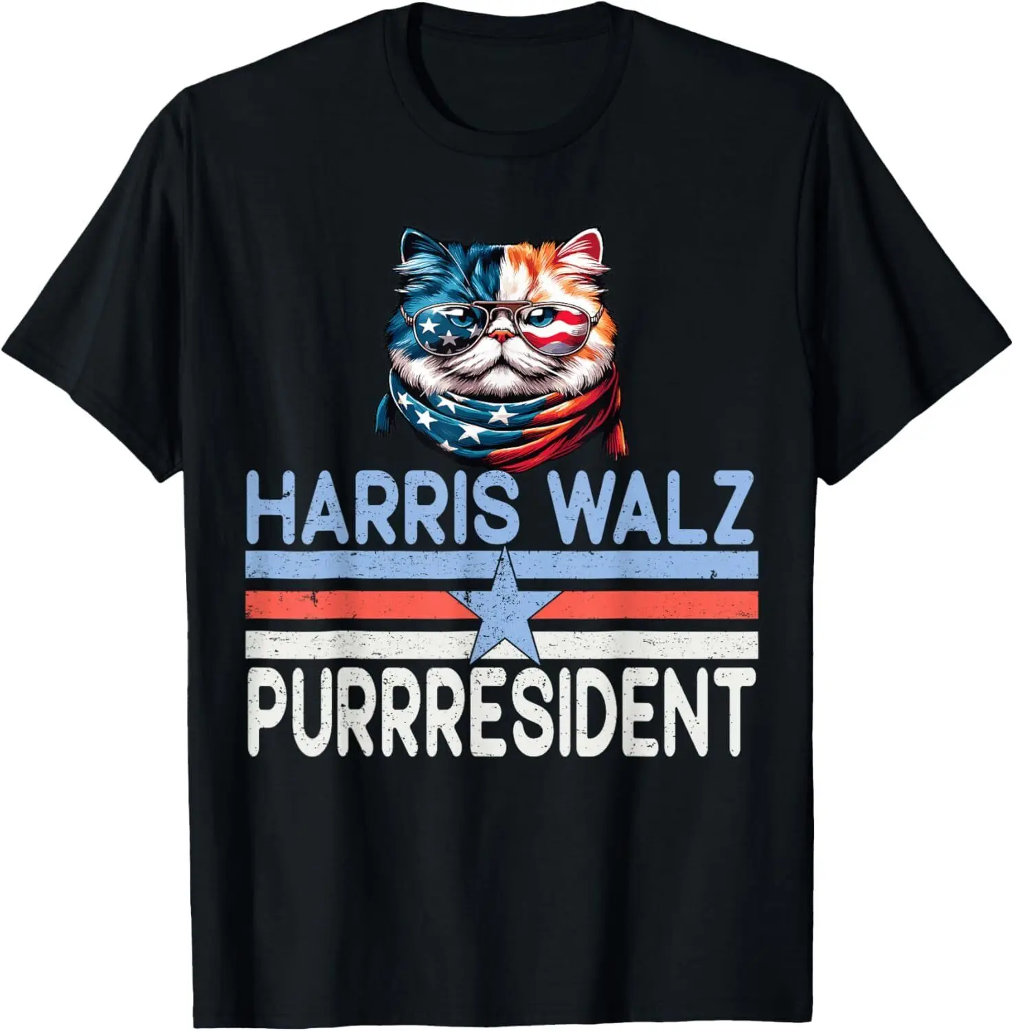 Elect Harris Walz 2024 President Purrresident Vote T-Shirt