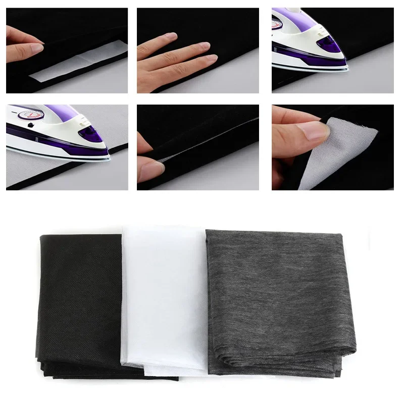 2/1M Easy Iron On Sewing Fabric Join Patchwork Interlining Single Faced Adhesive Batting DIY Fabric Bonded Household Iron25g/45g – Detail 1