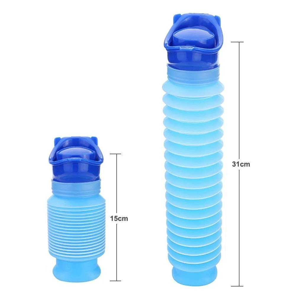 Sac d'urine portable réutilisable pour femmes, hommes et enfants, mini toilette extérieure, camping de voyage, randonnée, pot de toilette, bouteille d'urine pipi, 750ml