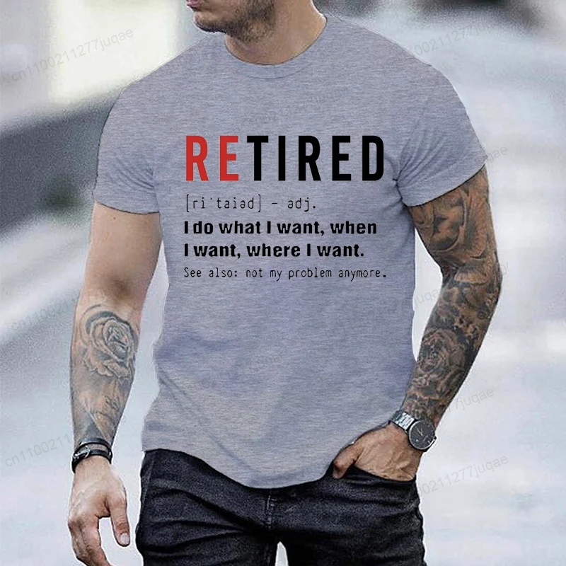 تي شيرت بتحديد متقاعد للرجال والنساء، قمصان قصيرة الأكمام للتقاعد، أفعل ما أريد تي شيرت مطبوع للرجال والنساء