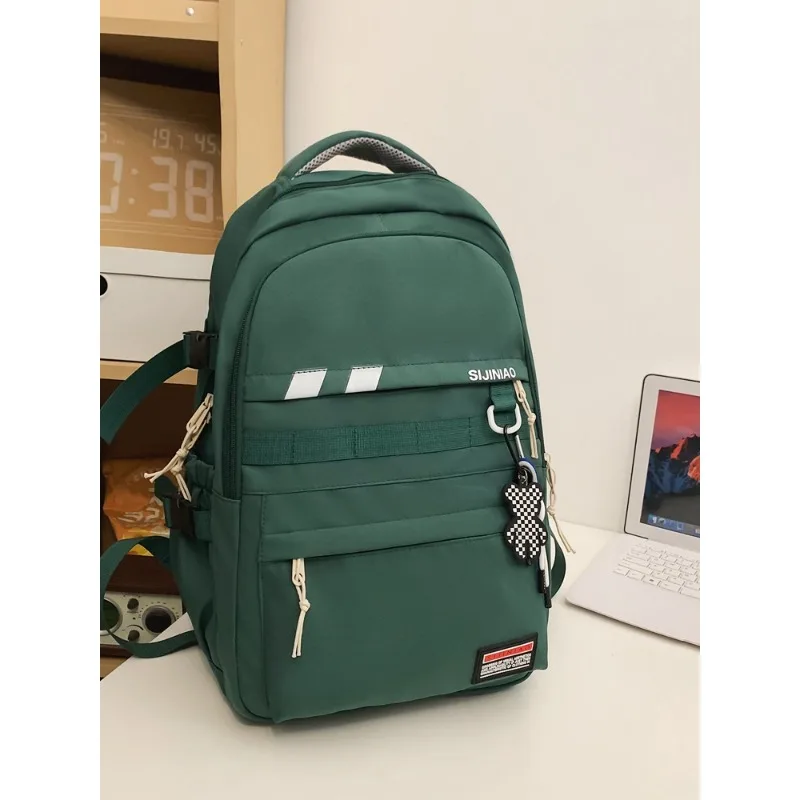 High Capacity Zipper Solid Color School Bags 2024 Hot Sale Bags for Schoolchildren Fashion Versatile Bolsa Alumno