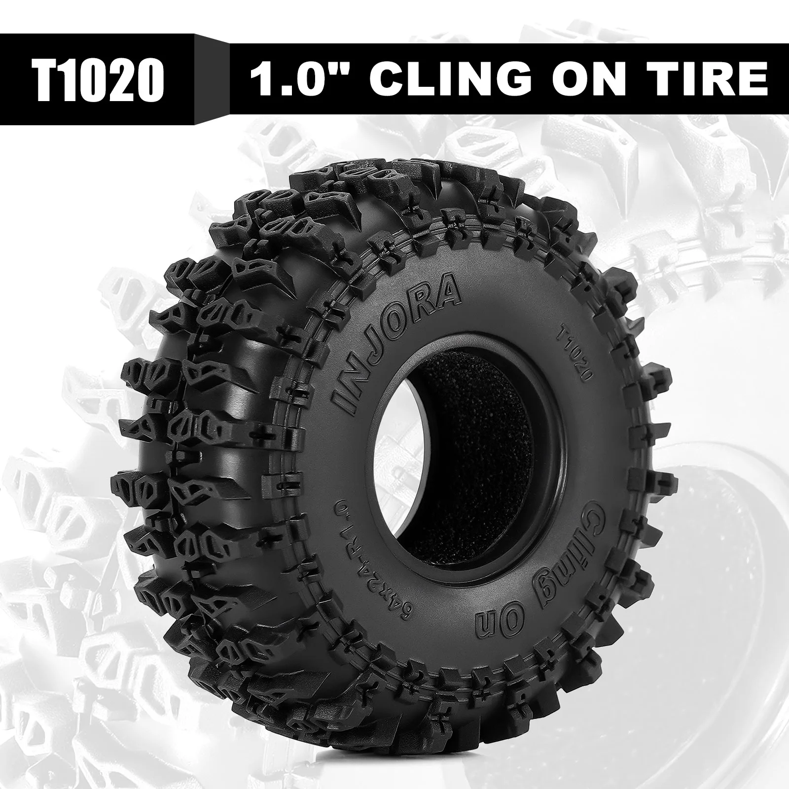 64*24mm 1.0" Cling On S5 banden voor 1/18 1/24 RC Crawlers (T1020)