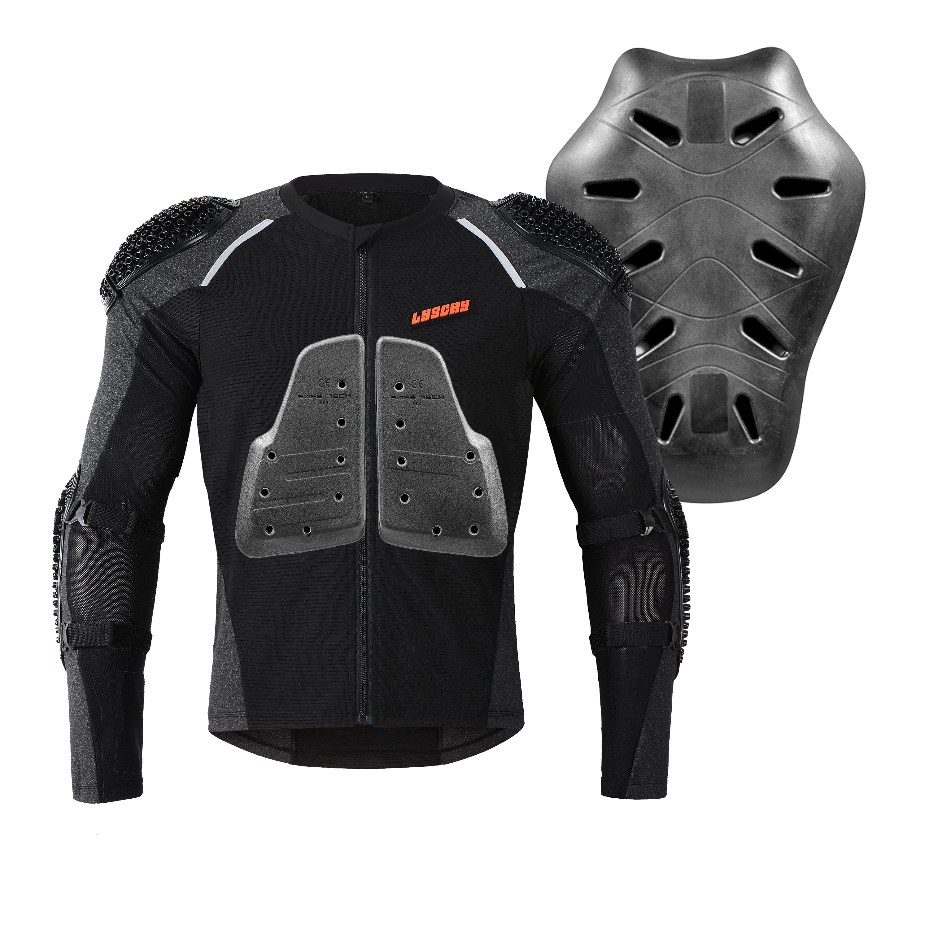 STOCK LY873 Breathable Motorcycle Motorbike Motocross Riding Body Armor Pads CE Protector Jacket OEM