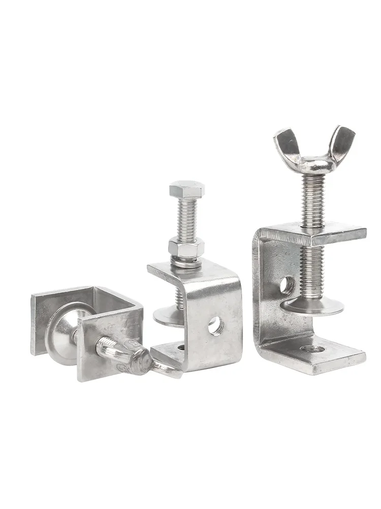 1/2pcs 304 Stainless Steel / Zinc Plated Tiger Clamp Multiple Shapes Open Height 20-130MM Fixed Fixture Clamping Device