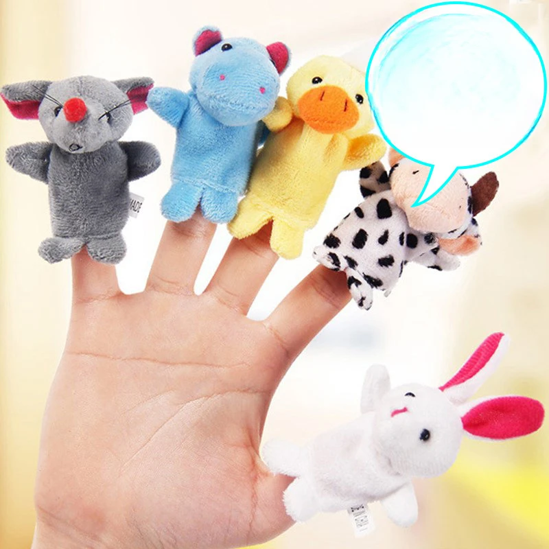 Stuffed Animals Plush Creative Children's Mini Plush Finger Doll Baby Doll Cartoon Animal Finger Toy Puppets Present for Friend