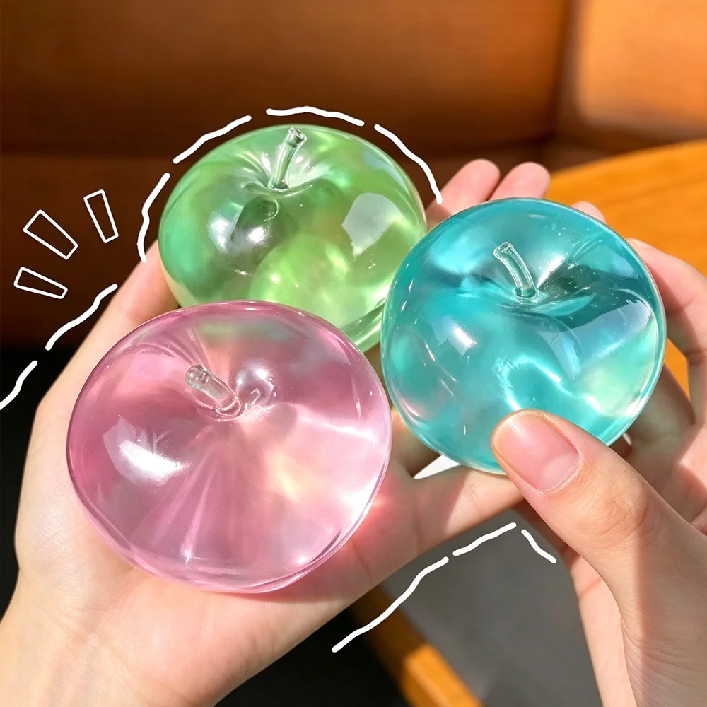 1/3Pcs Squishy Fruit Apple Fidget Toy Squeeze Stress Relief Hand Toy Anti-Anxiety Fruit Stretchy Slow Rising Toy Creative Gift