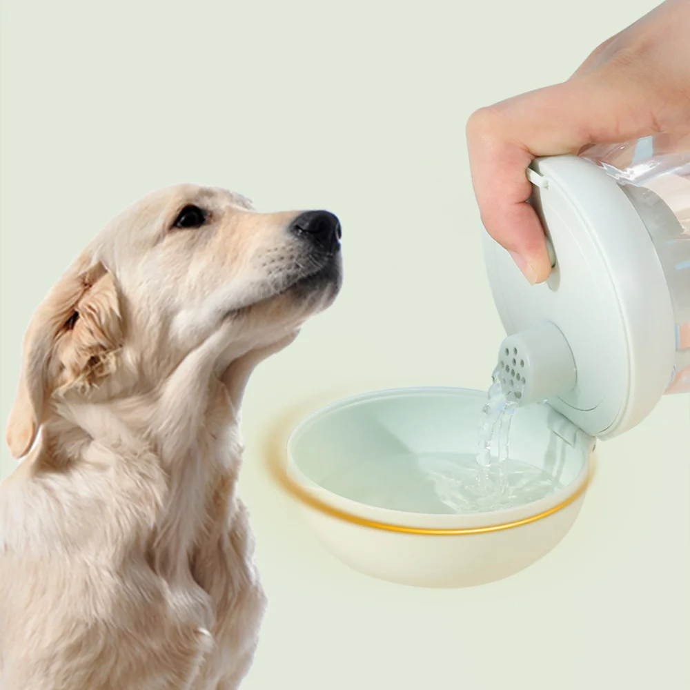 New White Pet Water Cup Single Handed Operation Available Hot Water Folding Water Glass Portable Walking Dog Water Cup Outdoor