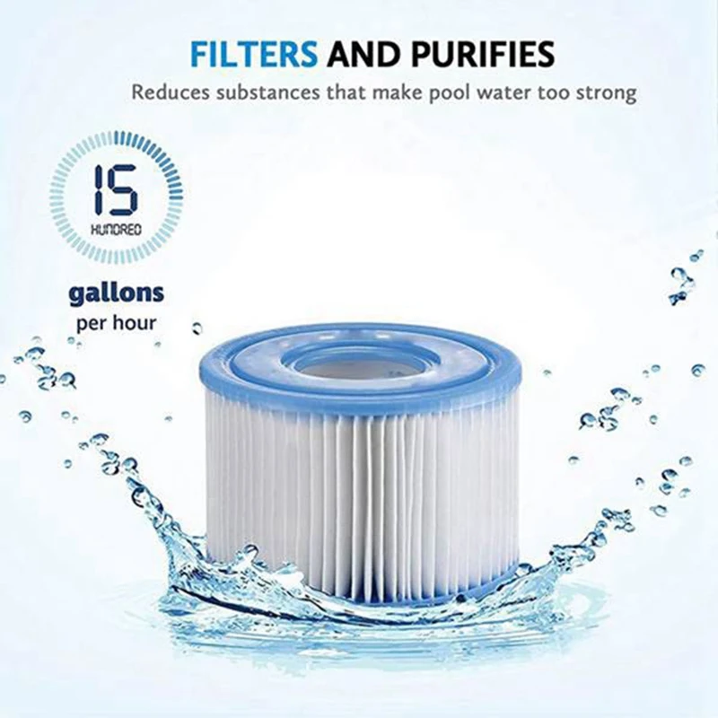 8 Pcs Swimming Pool Filter 300 Gallon Filter Cartridge,Swimming Pool Pump Filter Cartridge HS-630,For Pool Filter Pump