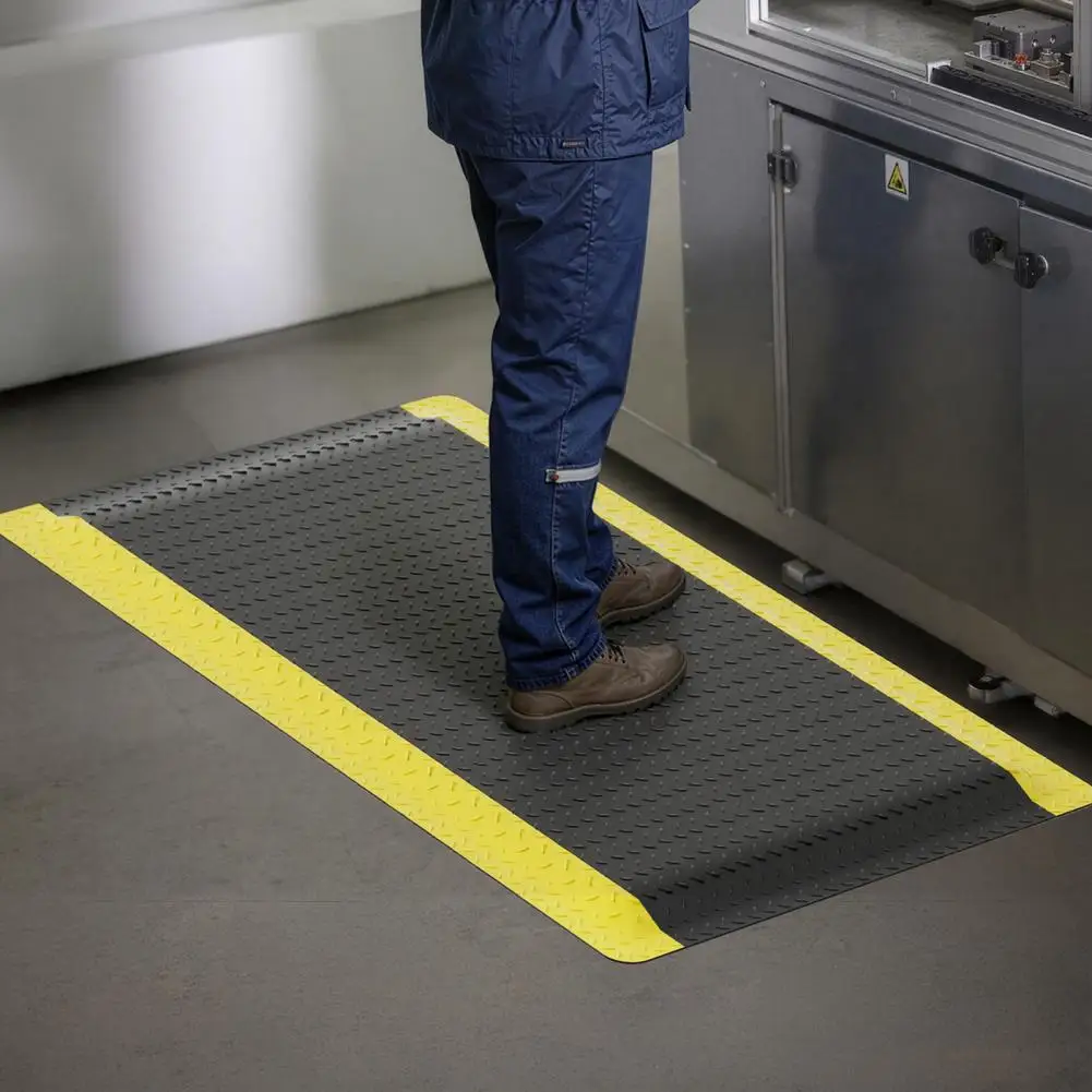 3x5FT Anti-Fatigue Mat, Heavy Duty Diamond Plate Ergonomic Standing Mat, Non-Slip Commercial Floor Mat for Kitchen Workshop