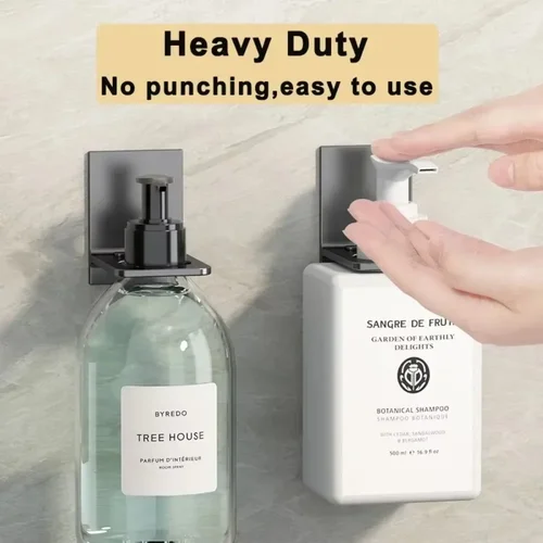 공간 알루미늄 샤워 젤 병 랙, 조절 가능한 샴푸 행어 후크, 드릴 없음, 벽걸이 범용 비누 디펜서 홀더