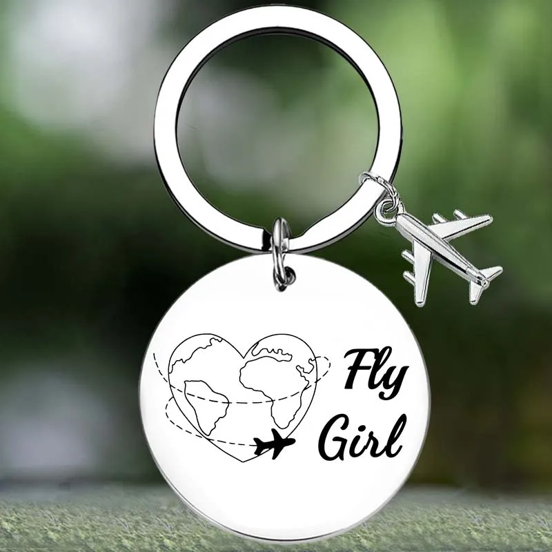 Cute Flight Attendant Keychain Airplane Attendant Gift Key Chain Pendant Jewelry Cabin Crew Gift Stewardess Gifts