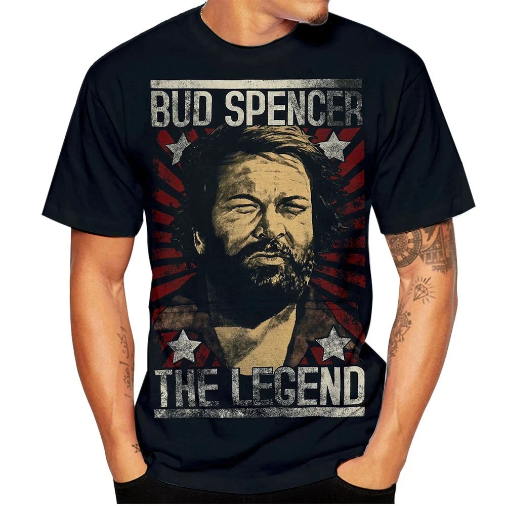 Bud Spencer Terence Hill T-Shirts 3D Print O-Neck Tshirt MenCasual Short Sleeve Oversized Harajuku Unisex Clothing