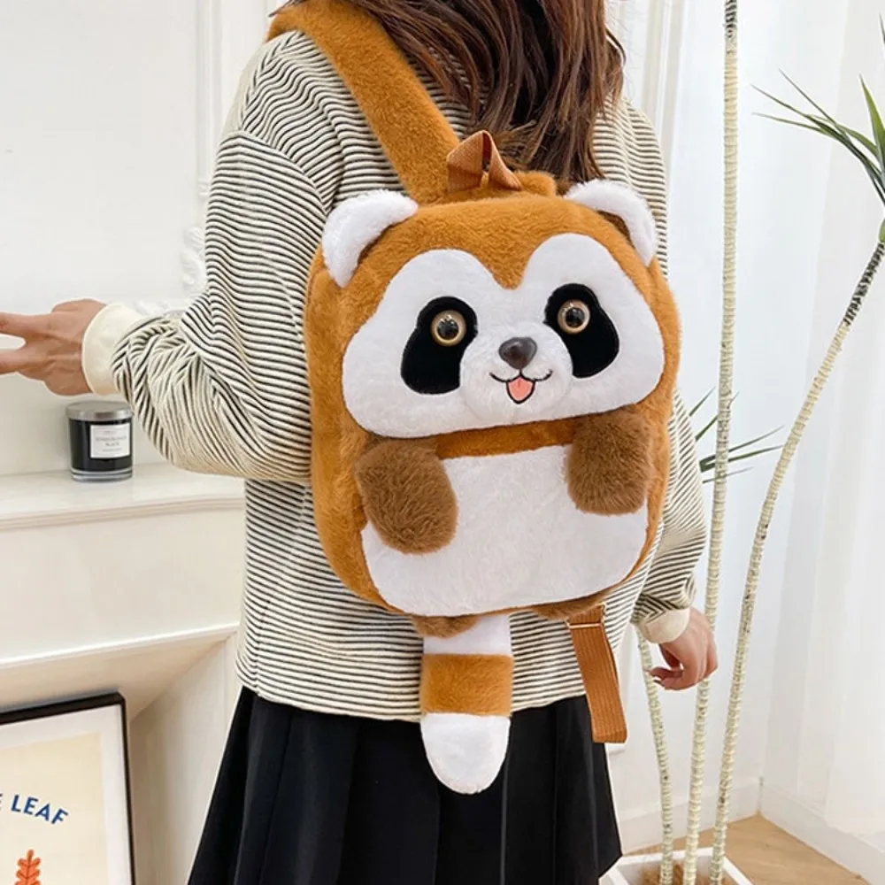 

Children's Gift Stuffed Animal Little Raccoon Plush Backpack Plush Soft Cute Camel Plush Bag Cute Cartoon Cartoon Doll Bag Party