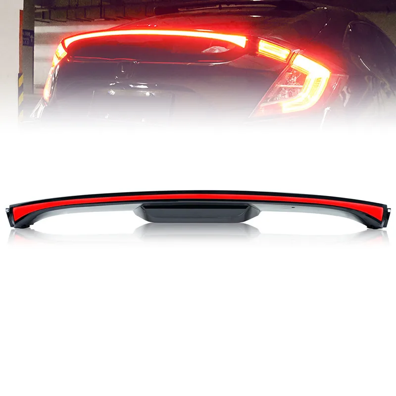 

Car Rear Trunk Spoiler Lamp For H-onda Civic 2 Hatchback FK7 FK8 TYPE-R 16-21 Taillight Assembly Dynamic Turn Signal Brake Lamp