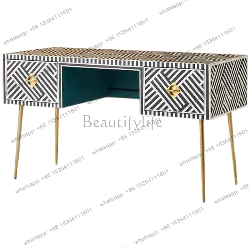 

South East Asia Solid Wood Light Luxury Computer Desk American French Desk Household Desk