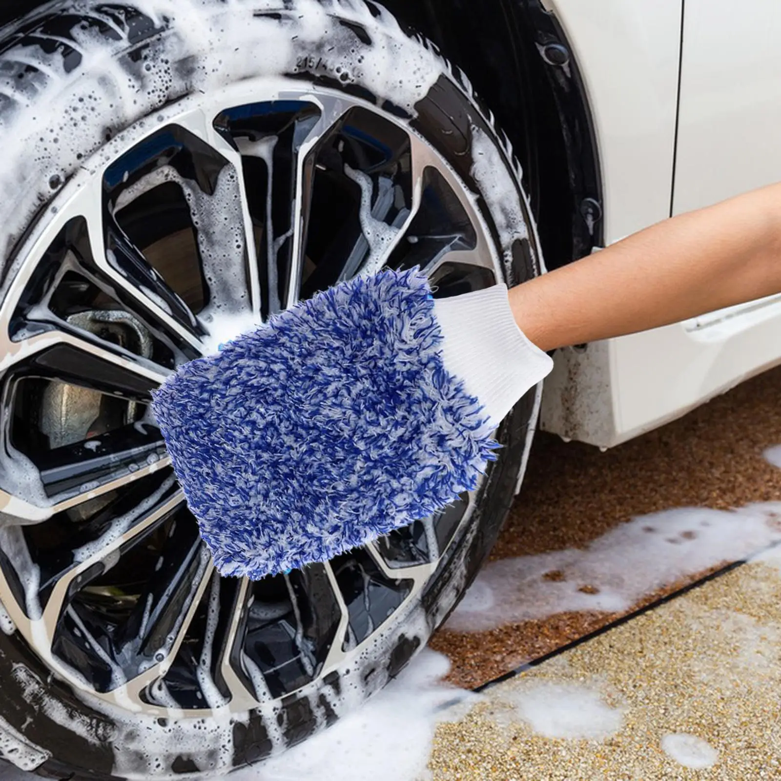 Car Wash Mitt Holds Tons of Sudsy Water Effective Washing Microfiber Soft Absorbent Lint Free Washing Glove for Trucks Cars