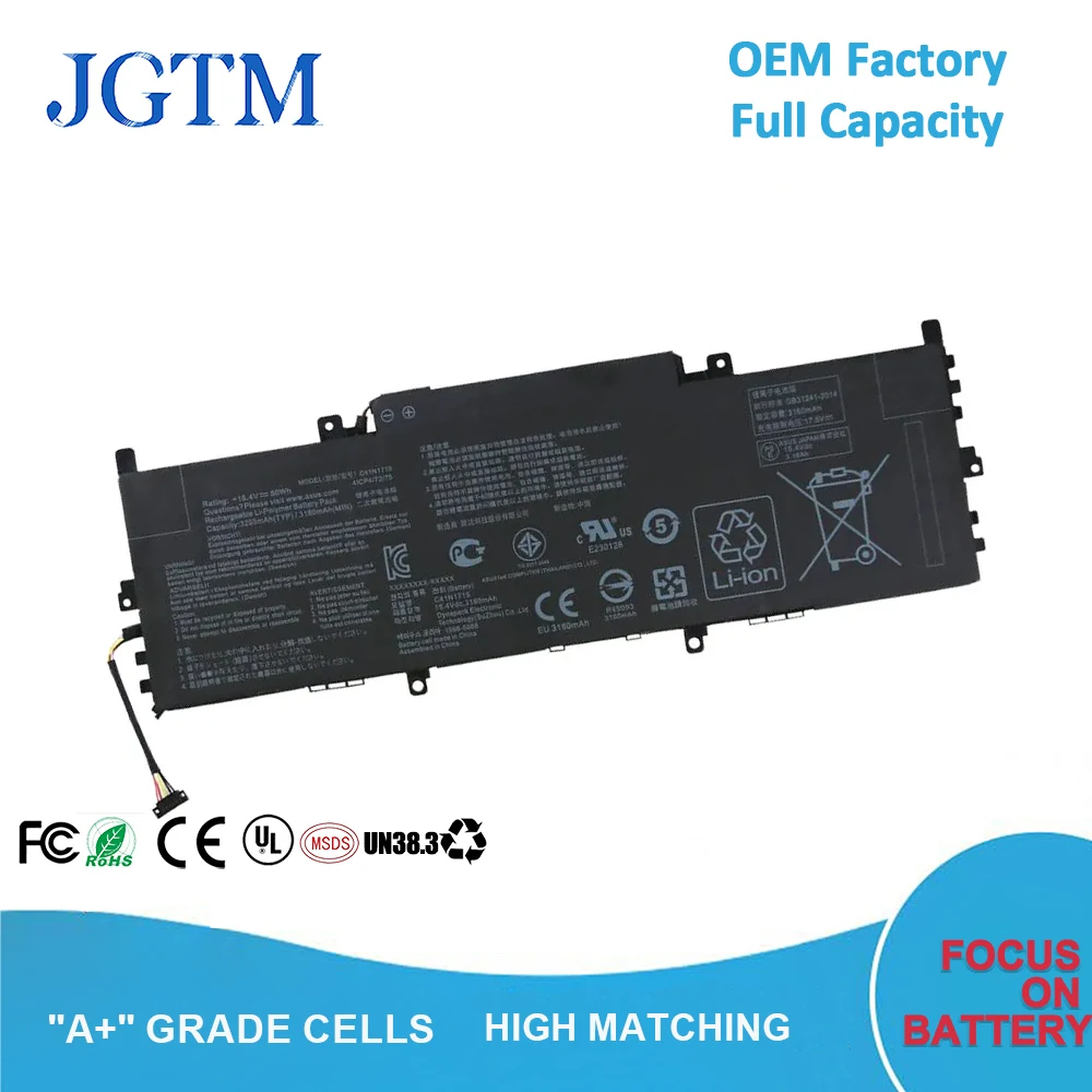 Bateria do Portátil 15.4v 50wh C41n1715 para Asus Zenbook 13 Ux331un-eg006t U3100un Ux331ua-eg131t Bateria Atacado