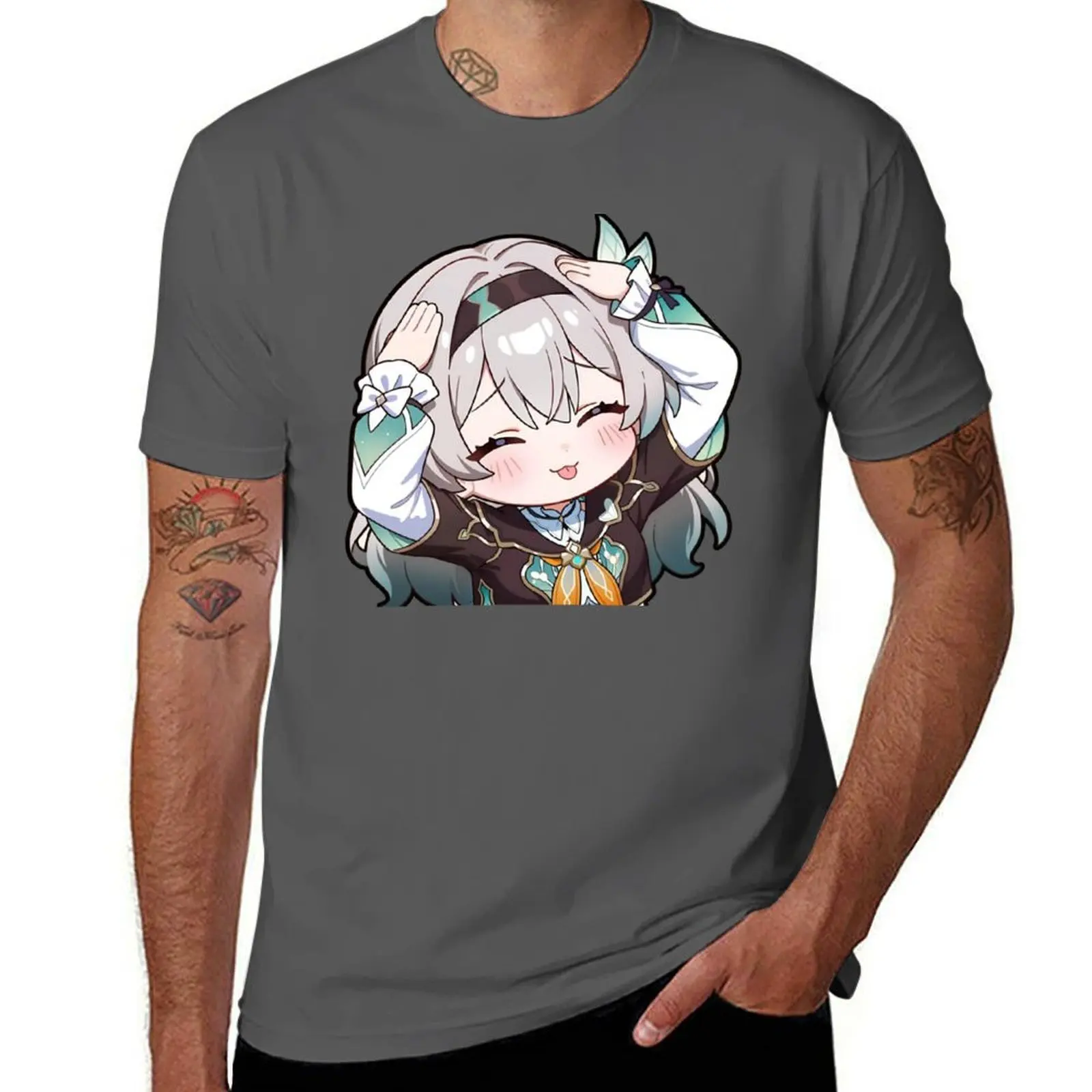 

Firefly Cute Chibi honkai star rail Meme Hotaru Ver06 Firefly Star Rail Sticker T-Shirt Athletic Quick Dry T-Shirt for Men