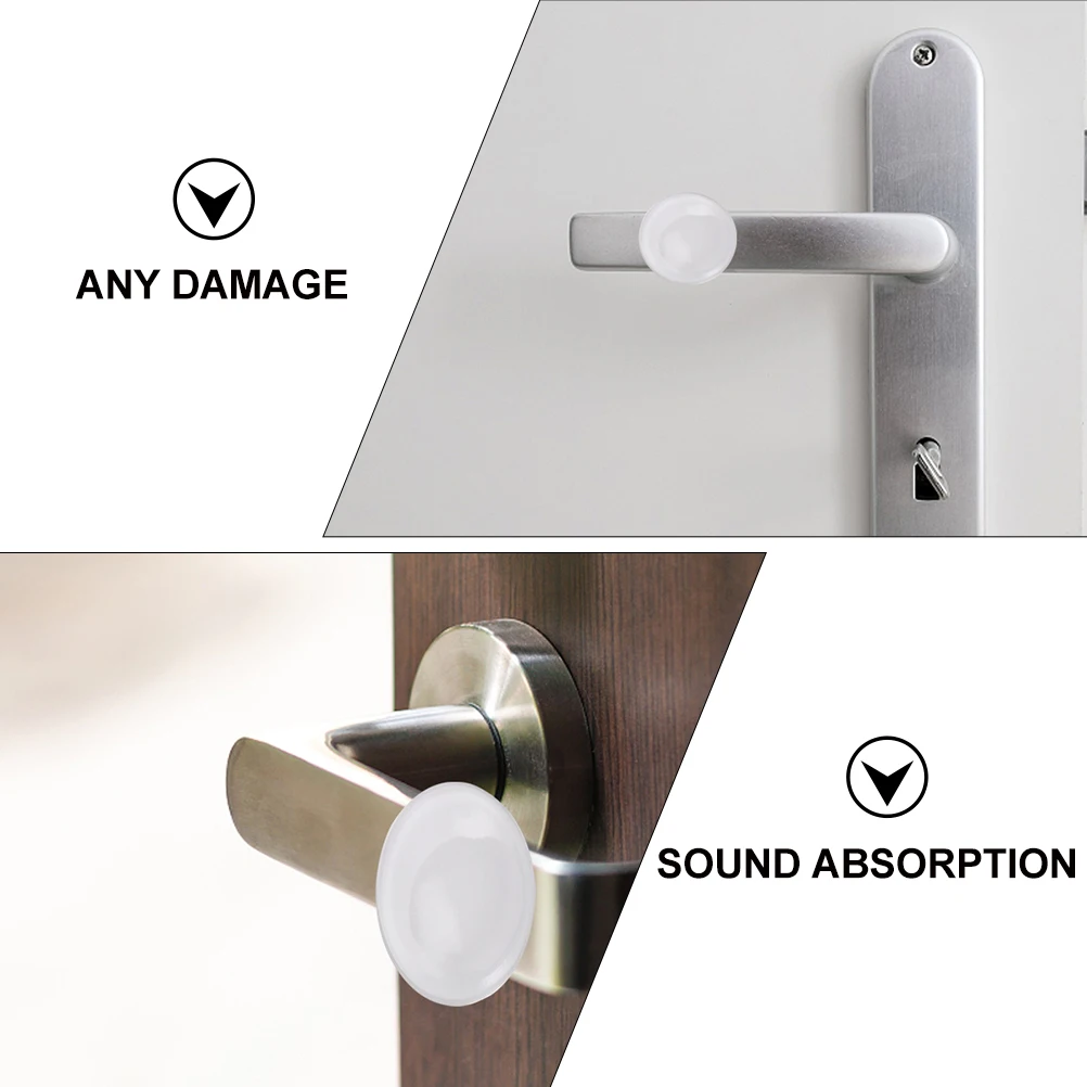 

6 Pcs Door Knob Stoppers Clear Gel Wall Guards Bumpers Reusable No Marks Crash Pad Protector Home Walls Doors Hardware