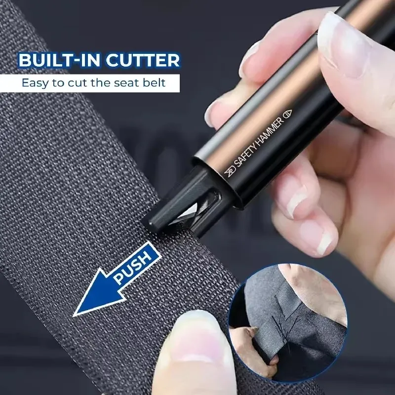 2026 New 2-in-1 Mini Car Safety Hammer Car Glass Window Breaker Escape And Rescue Tool With Seat Belt Cutting Tool Car Parts - view 2