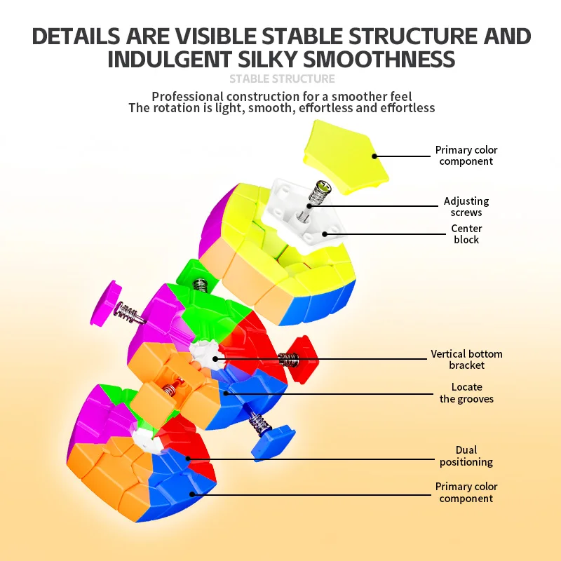 Sengso 7 assi 3x3 cubo Shengshou 7 assi 3x3 cubo magico professionale senza adesivo puzzle giocattolo regalo per bambini