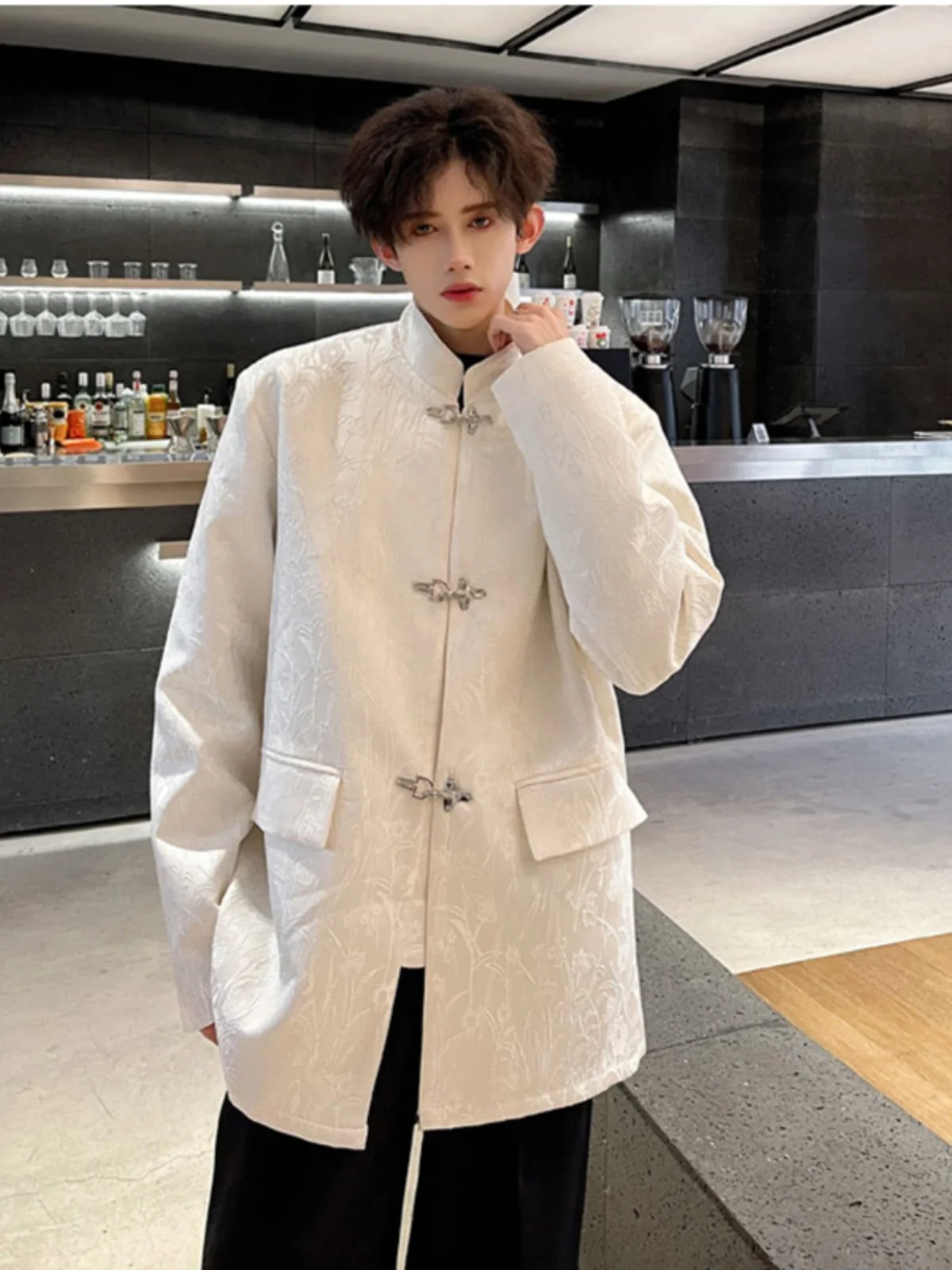 

Новый китайский костюм с вышивкой для мужчин: весенне-осенний, для свадебных церемоний, повседневный, модный, премиум-класса, Чжэцзян