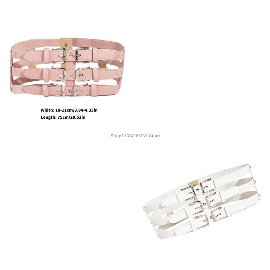 

Модный поясной ремень Pu Corset Три грудного эластичного пояса регулируется