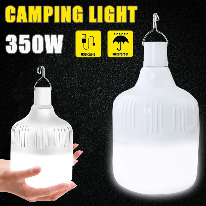 USB Rechargeable LED Emergency Lights Outdoor Portable Lanterns Emergency Lamp Battery Lantern Bulb BBQ Camping Tents Light