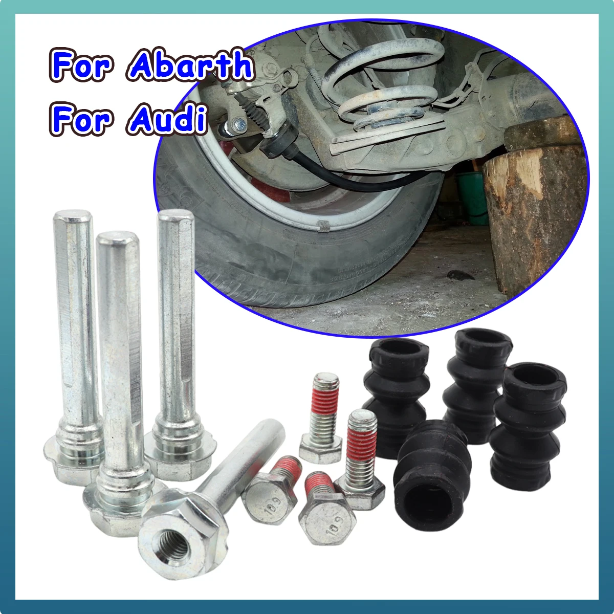 

Brake Caliper Cylinder Slider Guide Pin Disc Housing Bolts Bushing Boot Seal Kit For Abarth 500 595 695 Audi A4 B6 B7 B8 Q5 8R