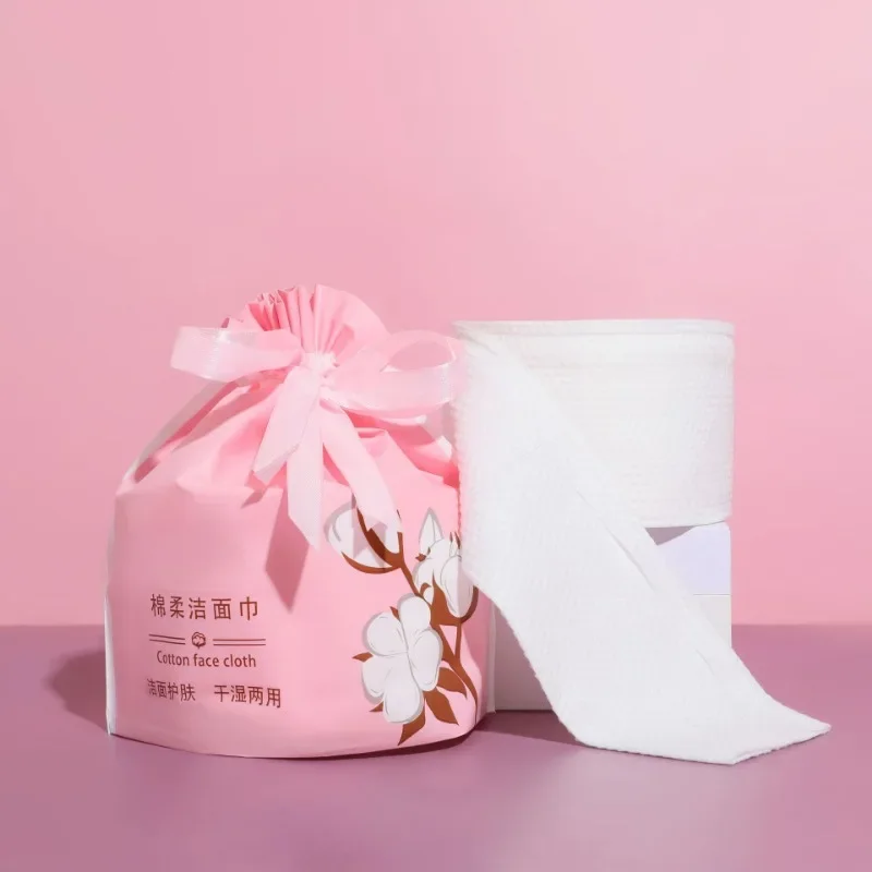 1pc Thicken Pearl Grain Facial Wash Towel Cotton Soft Facial Tissue Paper Dry and Wet Disposable Makeup Wipes Salon Clean Towel