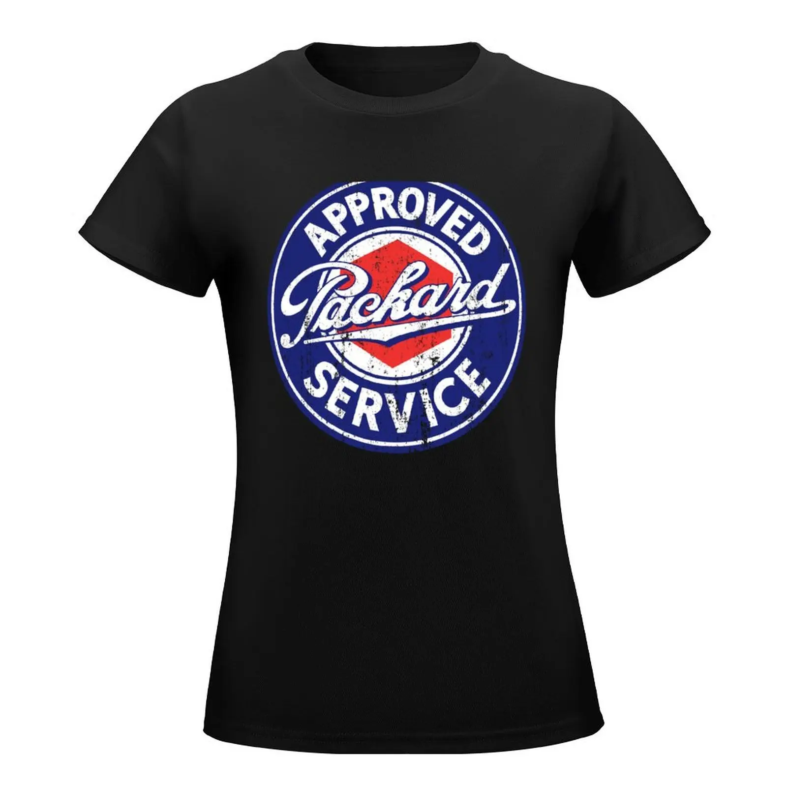 Packard Service T-Shirt funnys kawaii clothes tops anime luxury designer clothing Women