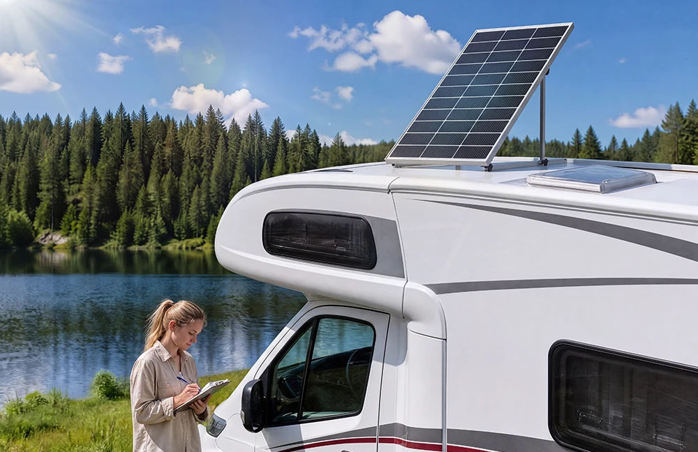 RVPOZWER 45 Zoll Verstellbare Solarmodul-Neigungshalterungen 1/2/4 Sets Faltbare Neigungsstützen Schwerlast-Stützrahmen für Netzunabhängige Stromsysteme Dachinstallation für Wohnmobile, Anhänger, Boote, PV-Panel-Montage – Detail 10