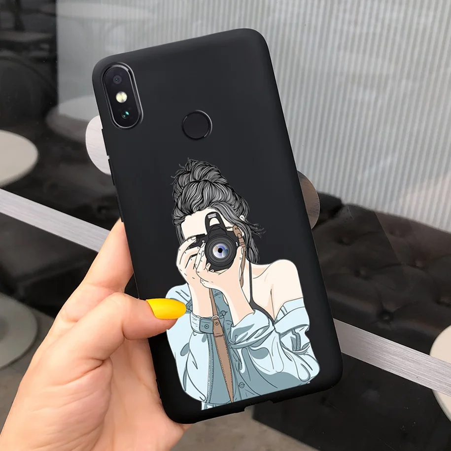 Funda Xiaomi Redmi Note 5 케이스 Redmi Note5 Pro 커버 Xiaomi Redmi Note 5 5Pro Etui 용 귀여운 나비 고양이 페인트 전화 케이스