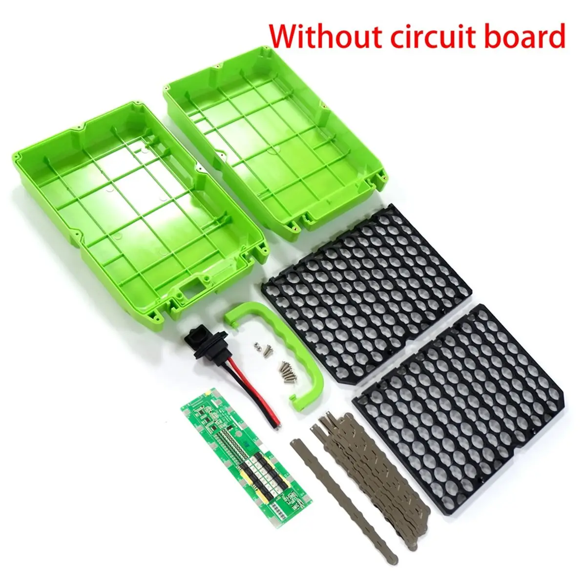 KSOL 48V 30A E-Bike Battery Case Storage Box 13S 8P 18650 Holder Strip Electric Motorcycle Protection Circuit Green