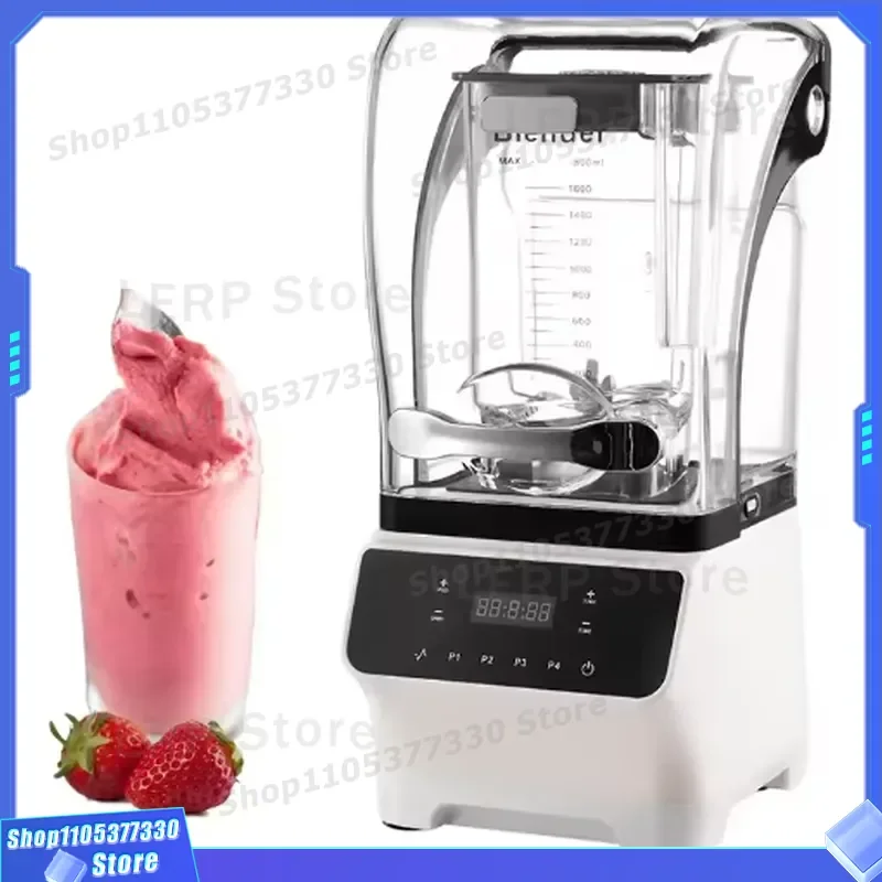 2200W Heavy Duty Commercial Blender Mute Smoothie Maker High Power Ice Crusher Professional Kitchen Appliance for Bar