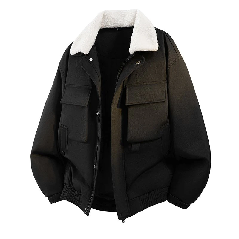 عادية الدافئة الفراء طوق بطة أسفل السترات 2025 الشتاء الرجال حجم كبير S-6XL فضفاض البخاخ معاطف الشباب رشاقته مبطن القمم الملابس #2