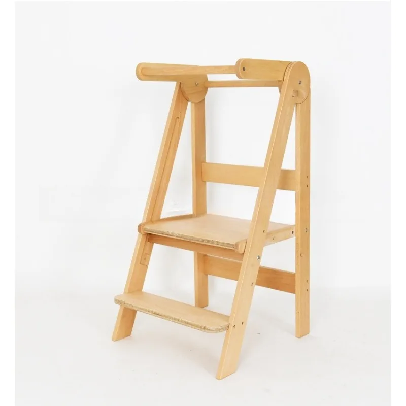 

Children's washstand ladder footstool, baby footstool, foldable handstool with handrails