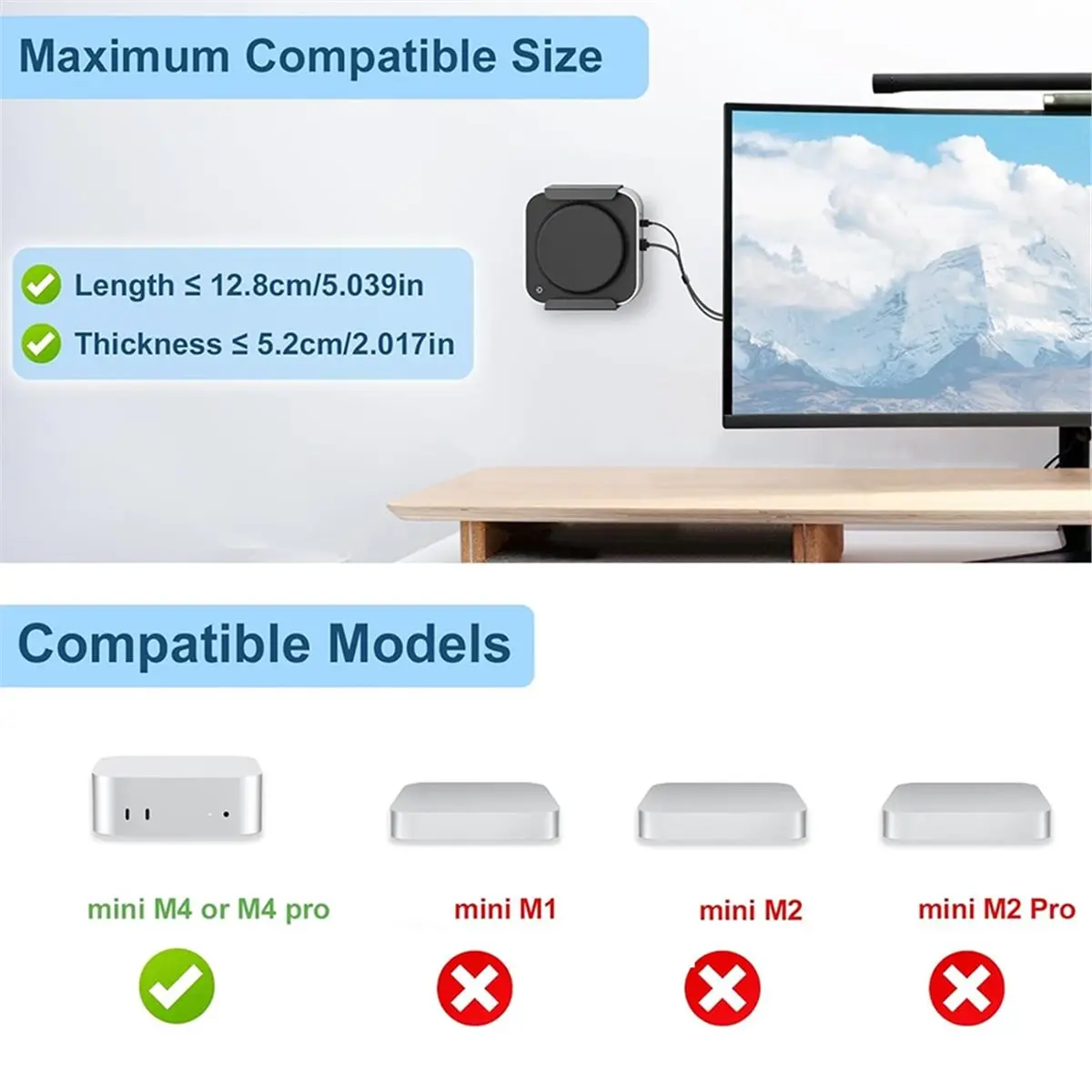 

Кронштейн для Mini / Pro 2024, настенный металлический кронштейн, держатель для монитора с защитой от царапин