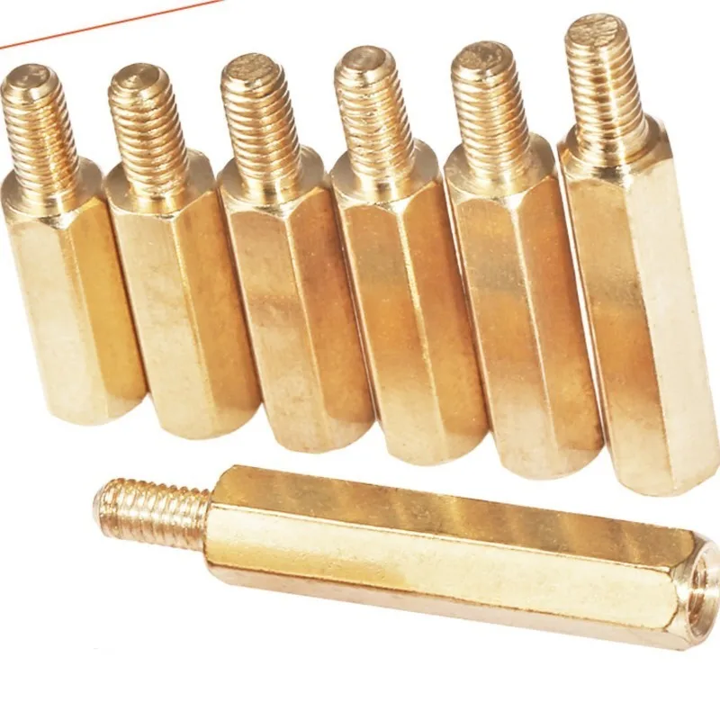 5/10 Pcs PC Case PCB Motherboard Brass Standoff Hexagonal Spacer M3 4/5/6/7/8/9/10/11/12/13/14/16/18/20+3/4/5/6/7mm