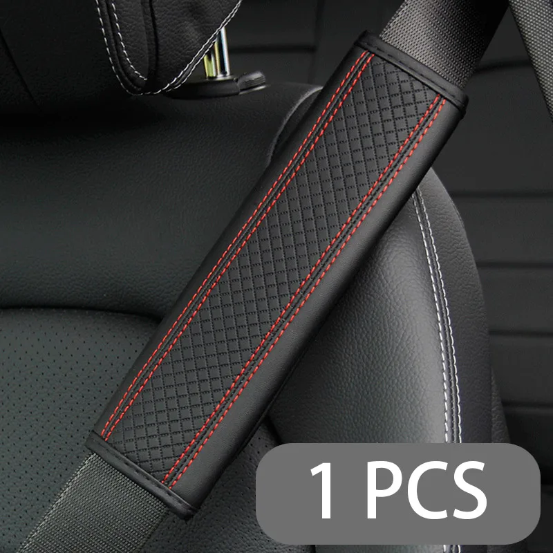 

Car Accessories Seat Belt Pu Leather Safety Belt Shoulder Cover Breathable Protection Seat Belt Padding Pad Auto Interior Access