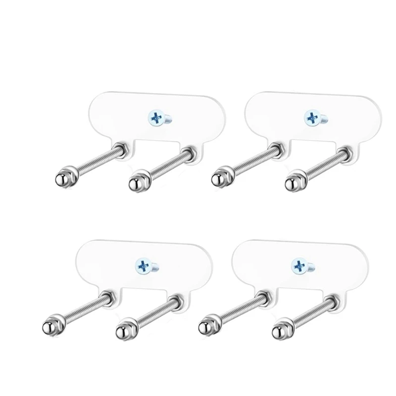 4Pcs Acrylic Skateboard Wall Mount,Skateboard Wall Rack,Skateboard Hanger,Display Skis Snowboards Scooters Longboards