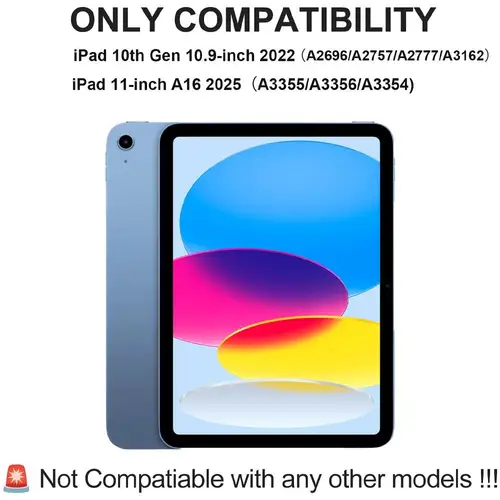 Imagen 2 del producto Funda con teclado para iPad A16 2025, 11. a generación, soporte de 11 pulgadas con portalápices para iPad de 10. a generación, 10,9 pulgadas, 2022