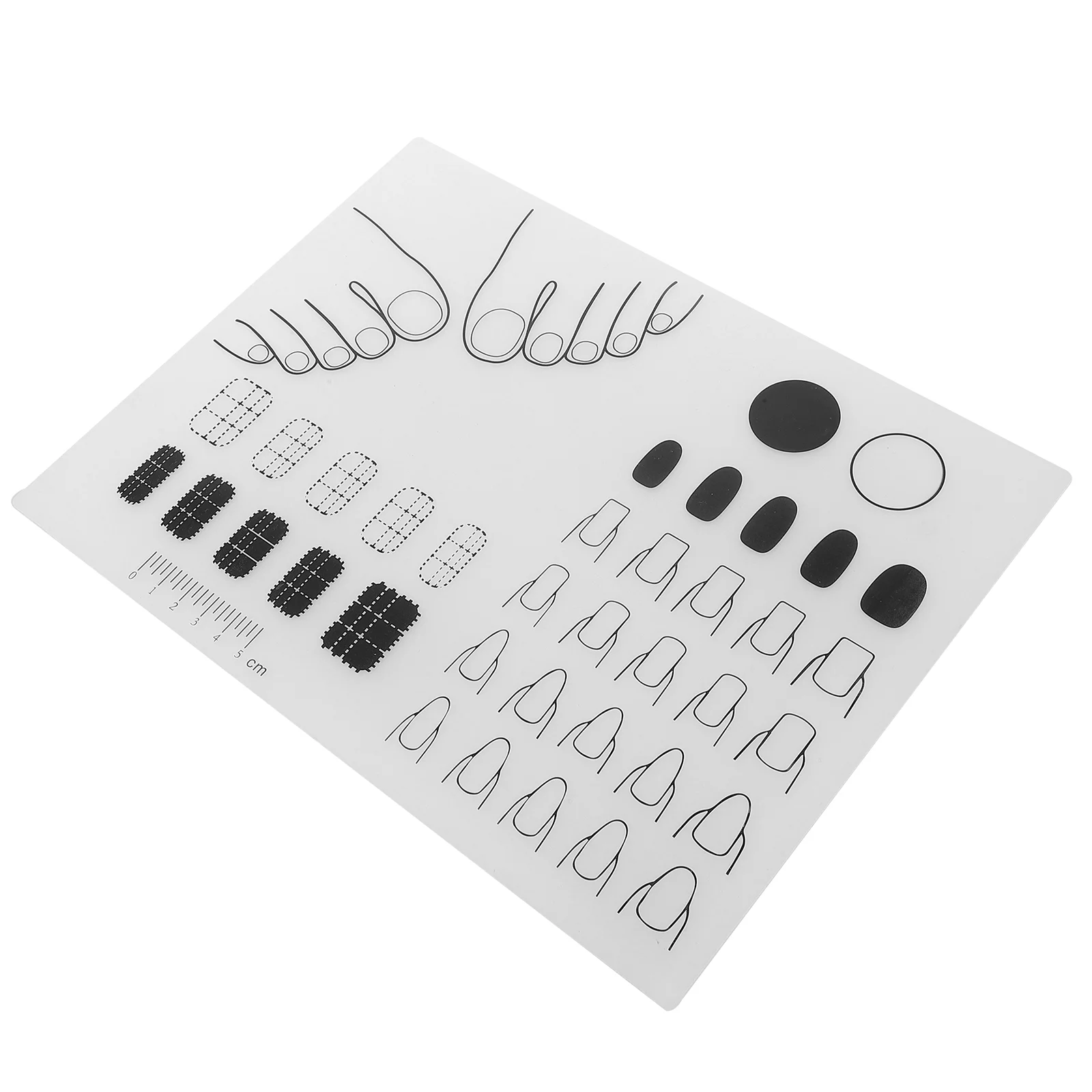 Nail Sticker Guide Place Mats for Table Nail Polish Pad Silicone Stamping Plate Polish Practice Pad