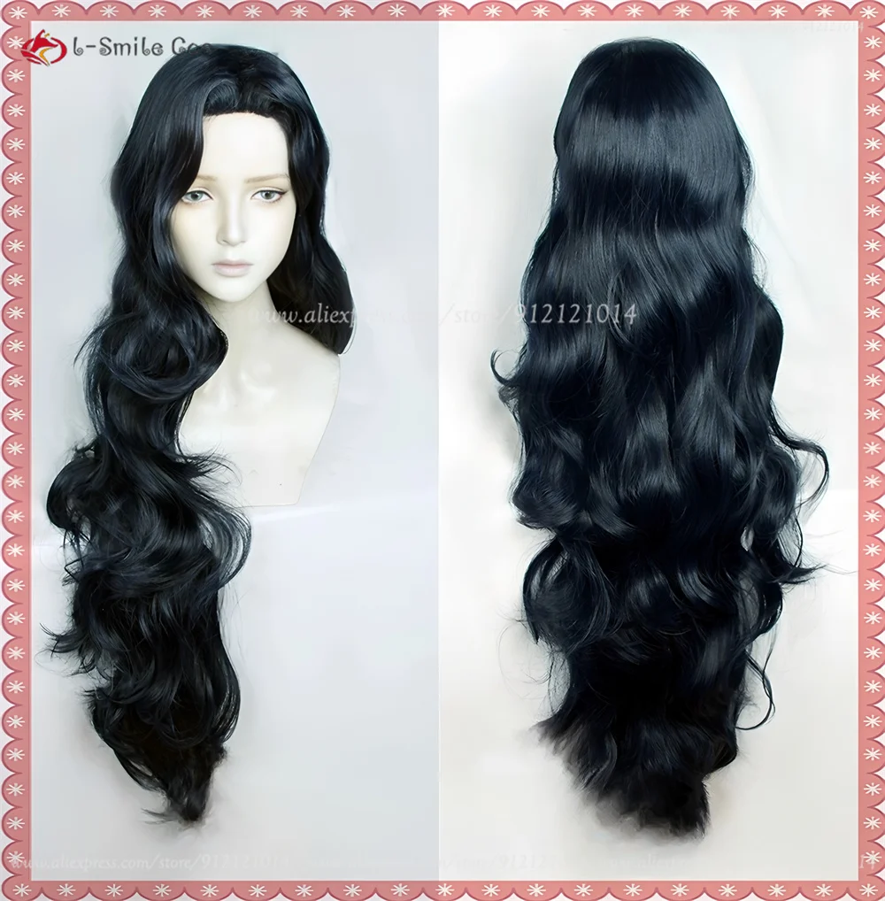 

Парик для косплея Yamagishi Yukako, 120 см, синие, черные вьющиеся волосы для женщин, парик для косплея аниме, термостойкие синтетические парики на Хэллоуин