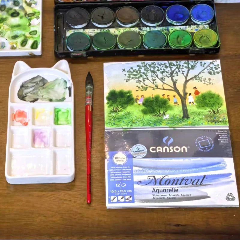 

Цветовая палитра кошек, DIY иллюстрация, палитра для смешивания цветов для акварельных чернил, акриловая живопись, художественный специальный инструмент для студентов