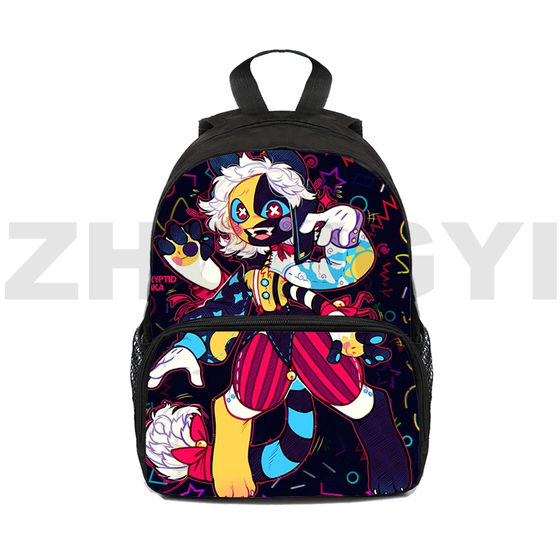 

3D Printed Anime Fnaf Sundrop Moondrop Backpack for Teenager Student Primary School Bags 12/16 Inch Mini Bookbag Cartoon Daypack